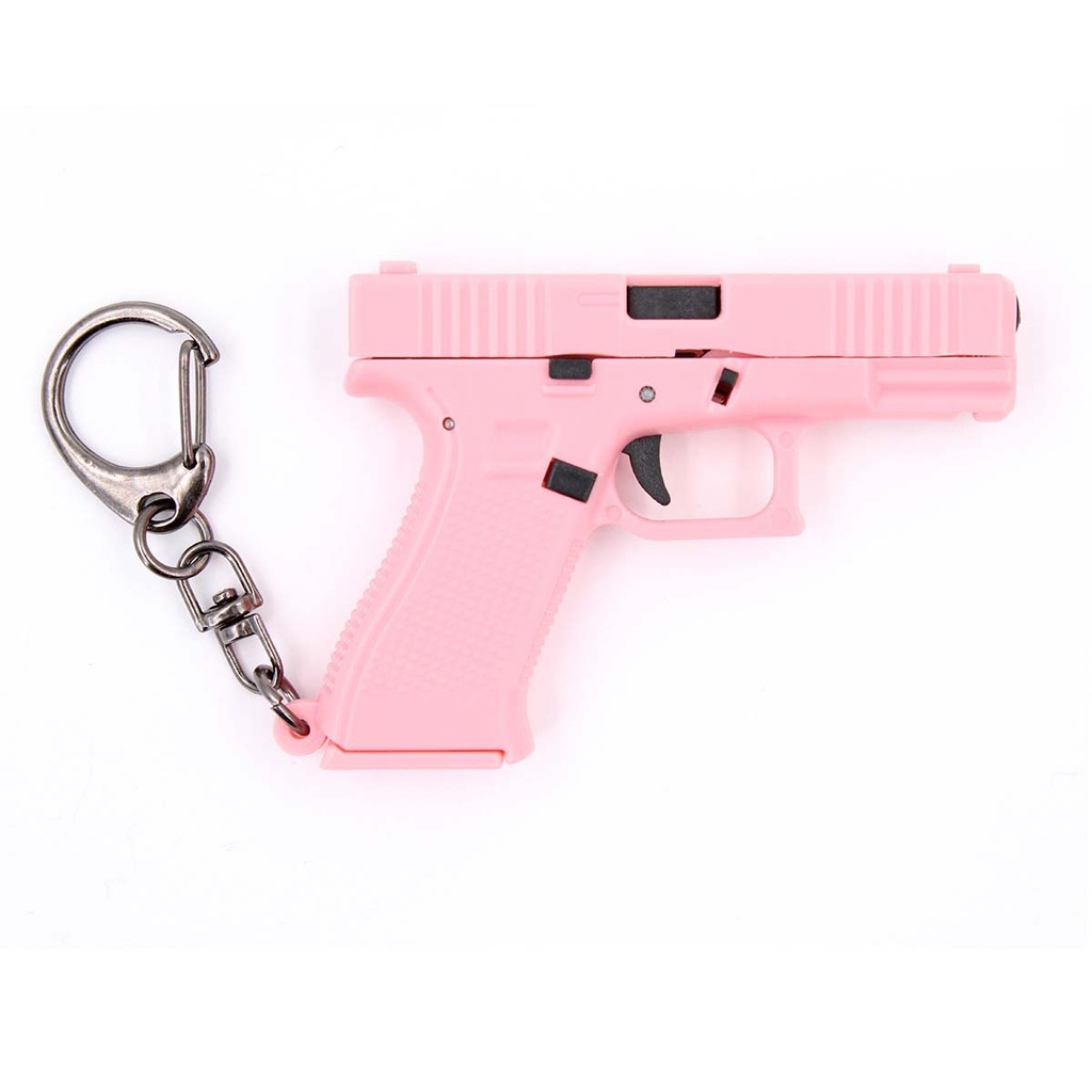 LLAVERO PISTOLA G18 6,5 CM ROSA