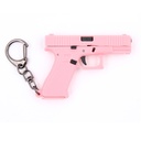 LLAVERO PISTOLA G18 6,5 CM ROSA
