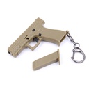 LLAVERO PISTOLA G18 6,5 CM TAN