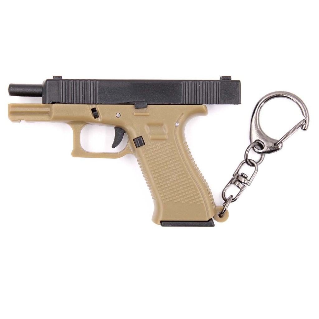 LLAVERO PISTOLA G18 6,5 CM TAN-NEGRO