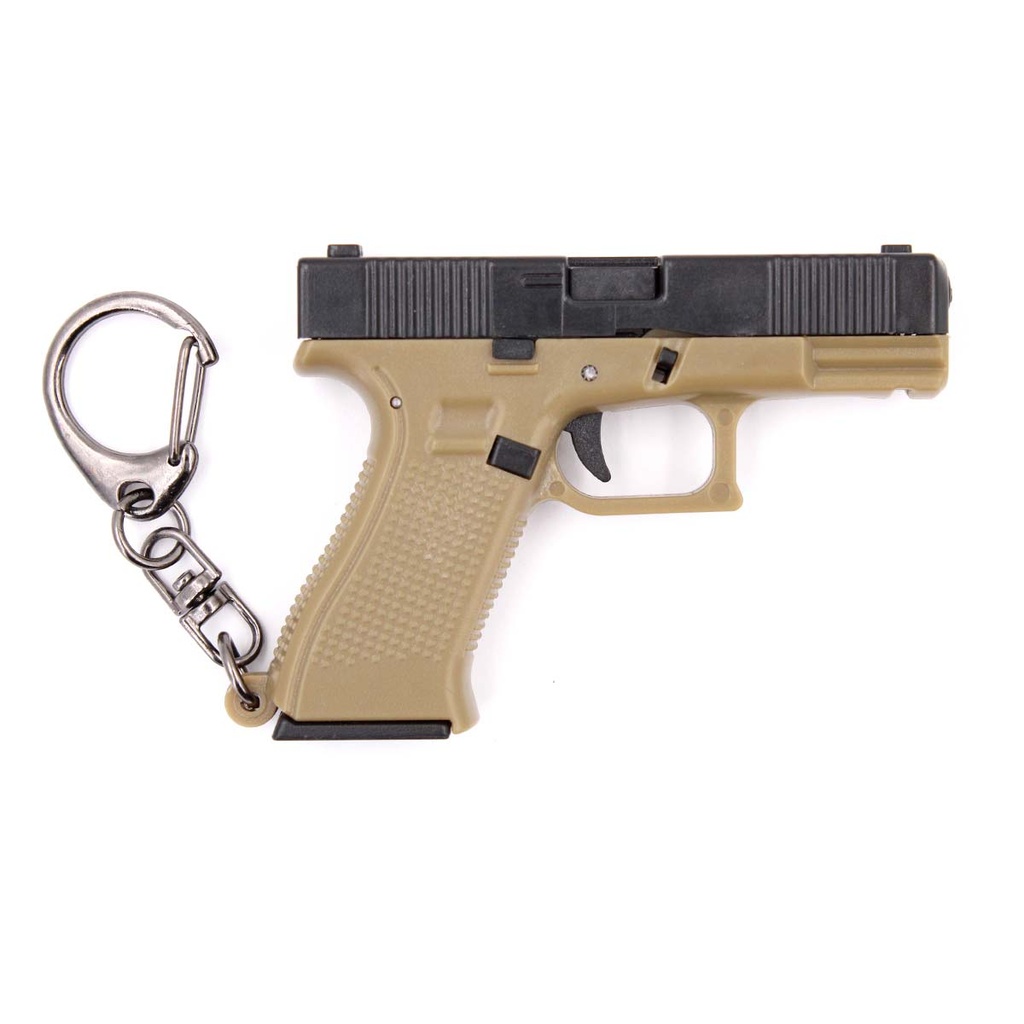 LLAVERO PISTOLA G18 6,5 CM TAN-NEGRO