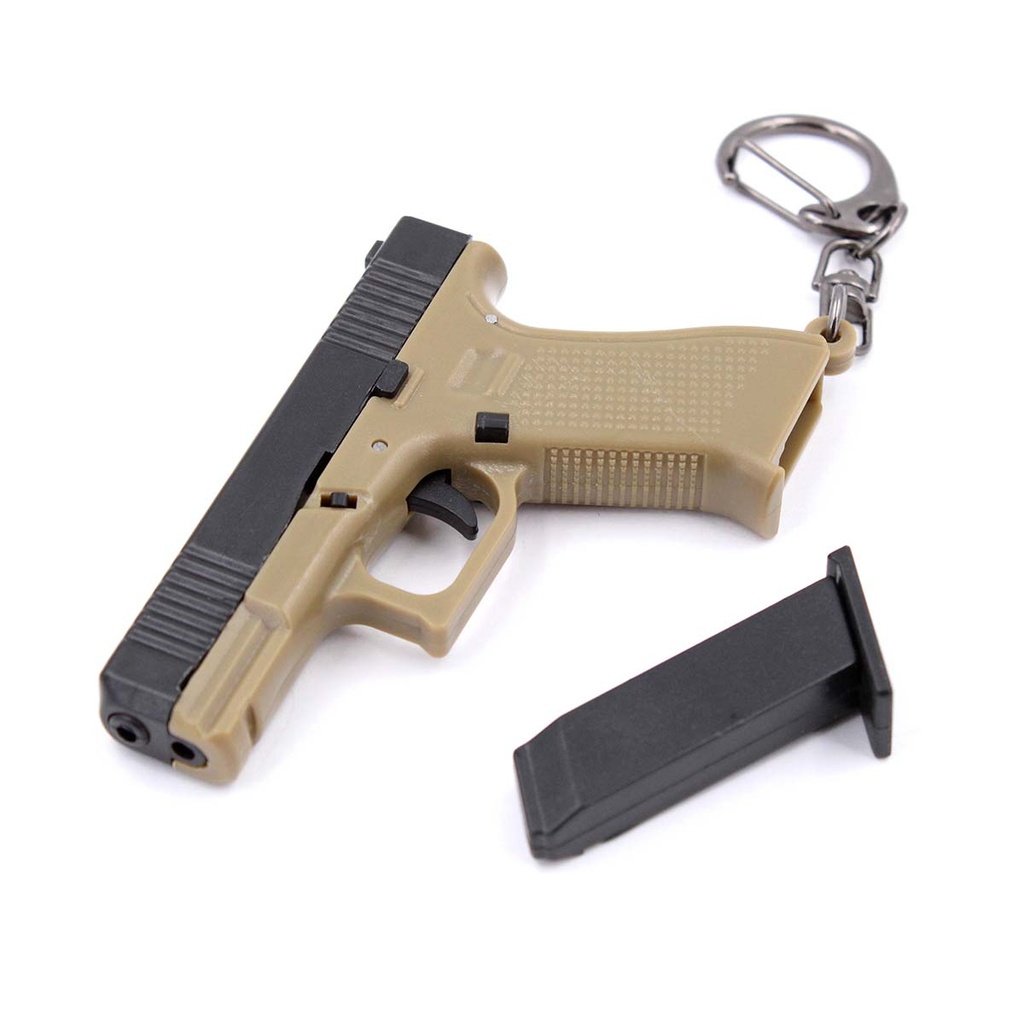 LLAVERO PISTOLA G18 6,5 CM TAN-NEGRO