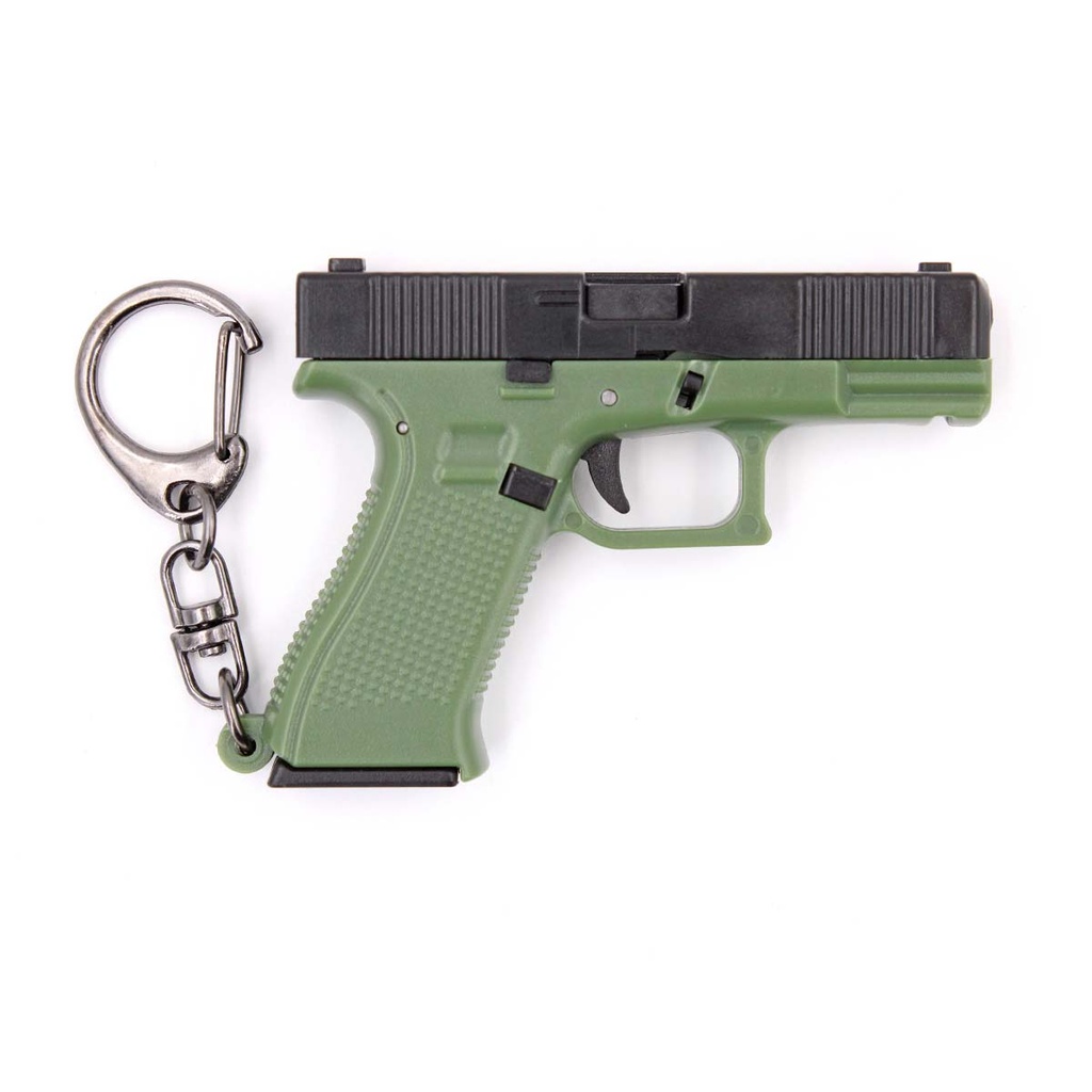 LLAVERO PISTOLA G18 6,5 CM VERDE-NEGRO