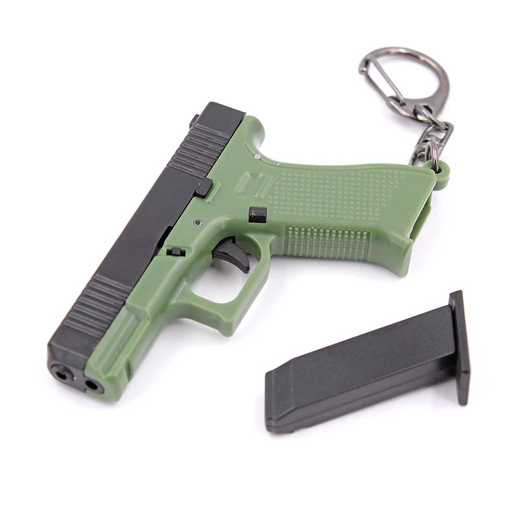 LLAVERO PISTOLA G18 6,5 CM VERDE-NEGRO