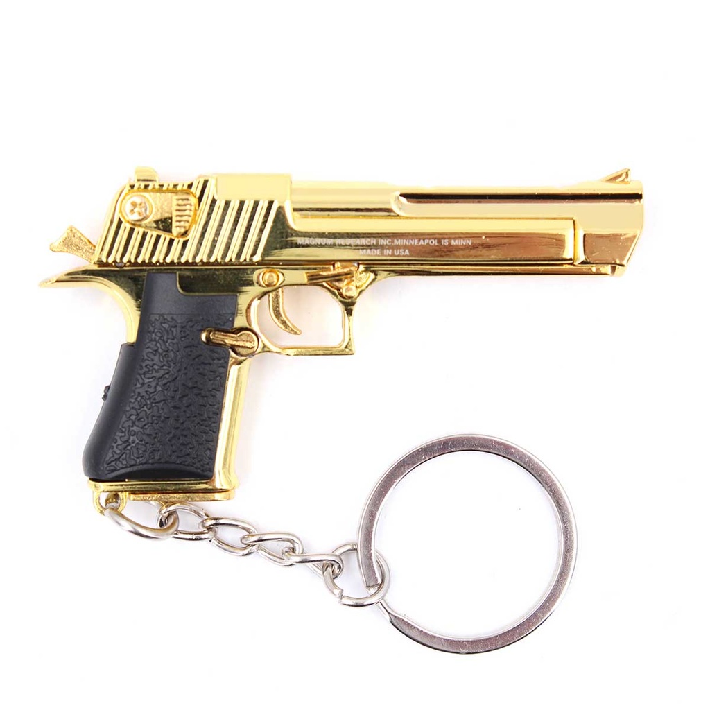 LLAVERO PISTOLA DESERT EAGLE 6 CM DORADO