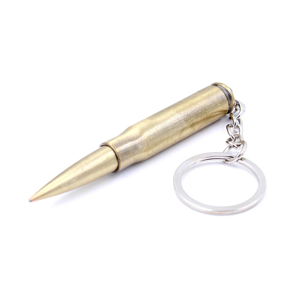 LLAVERO BALA 7,6 CM DORADO
