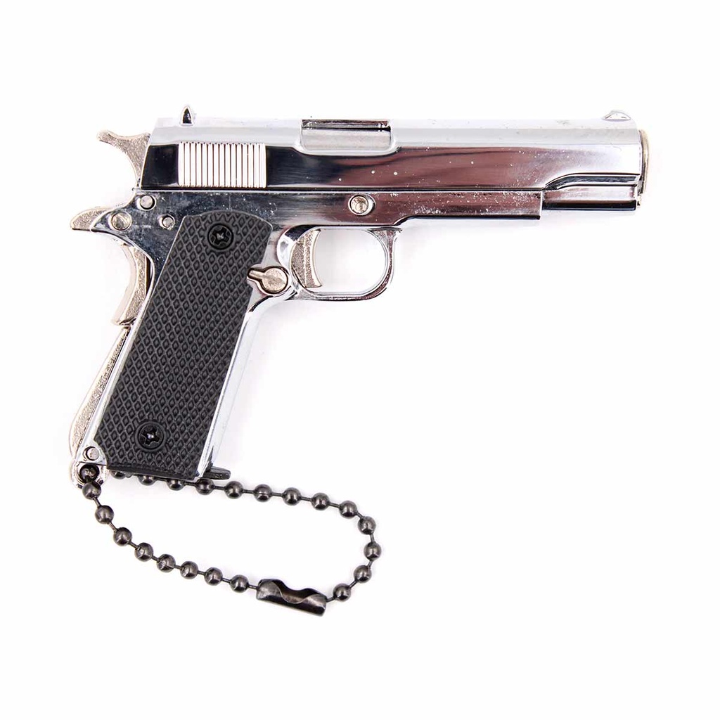 LLAVERO PISTOLA 1911 7 CM PLATA