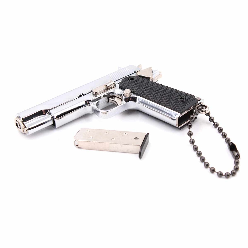 LLAVERO PISTOLA 1911 7 CM PLATA