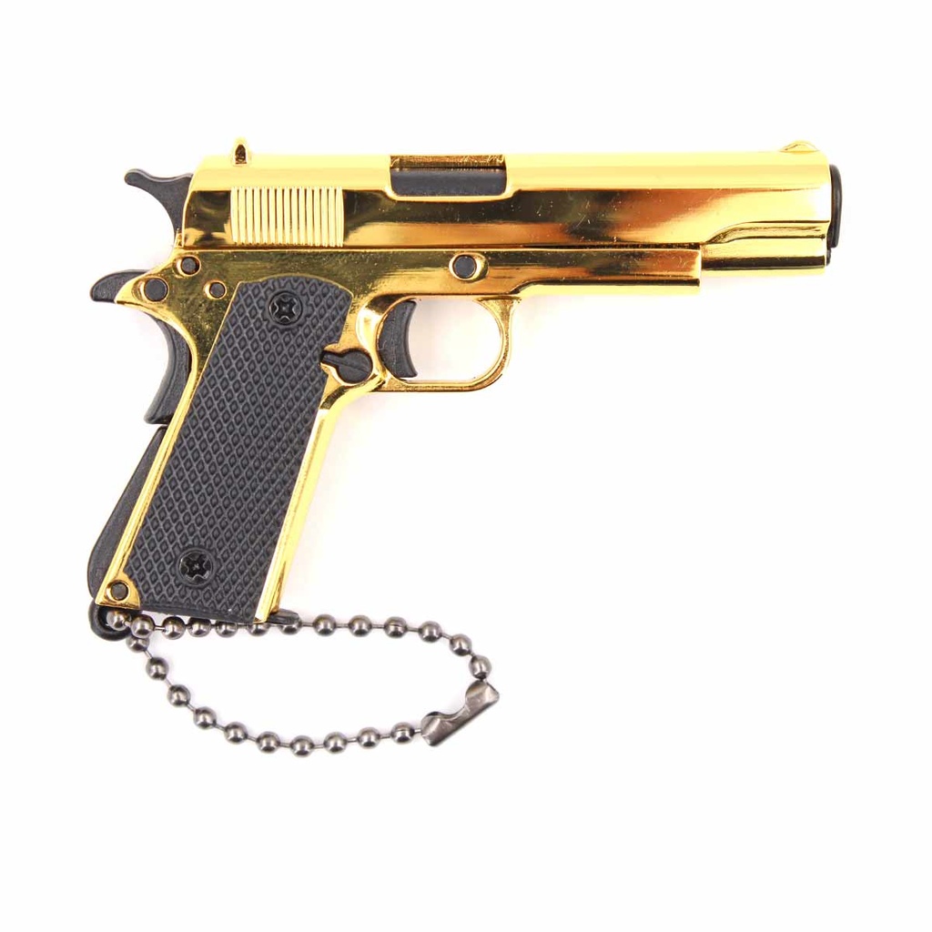 LLAVERO PISTOLA 1911 7 CM DORAD0