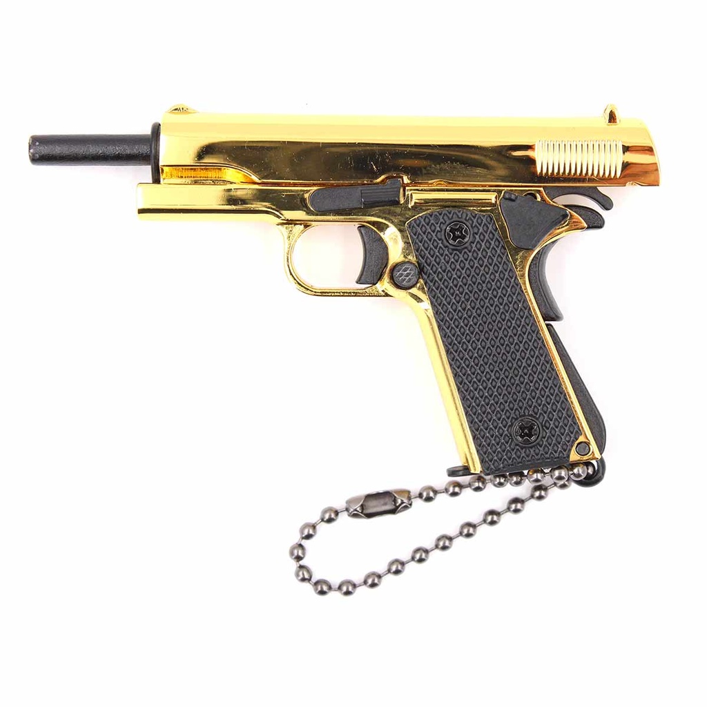 LLAVERO PISTOLA 1911 7 CM DORAD0