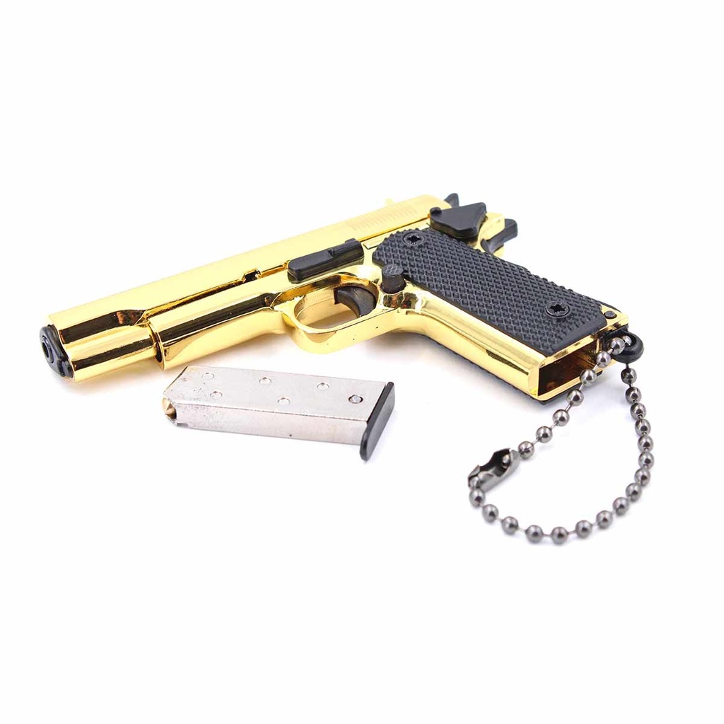 LLAVERO PISTOLA 1911 7 CM DORAD0