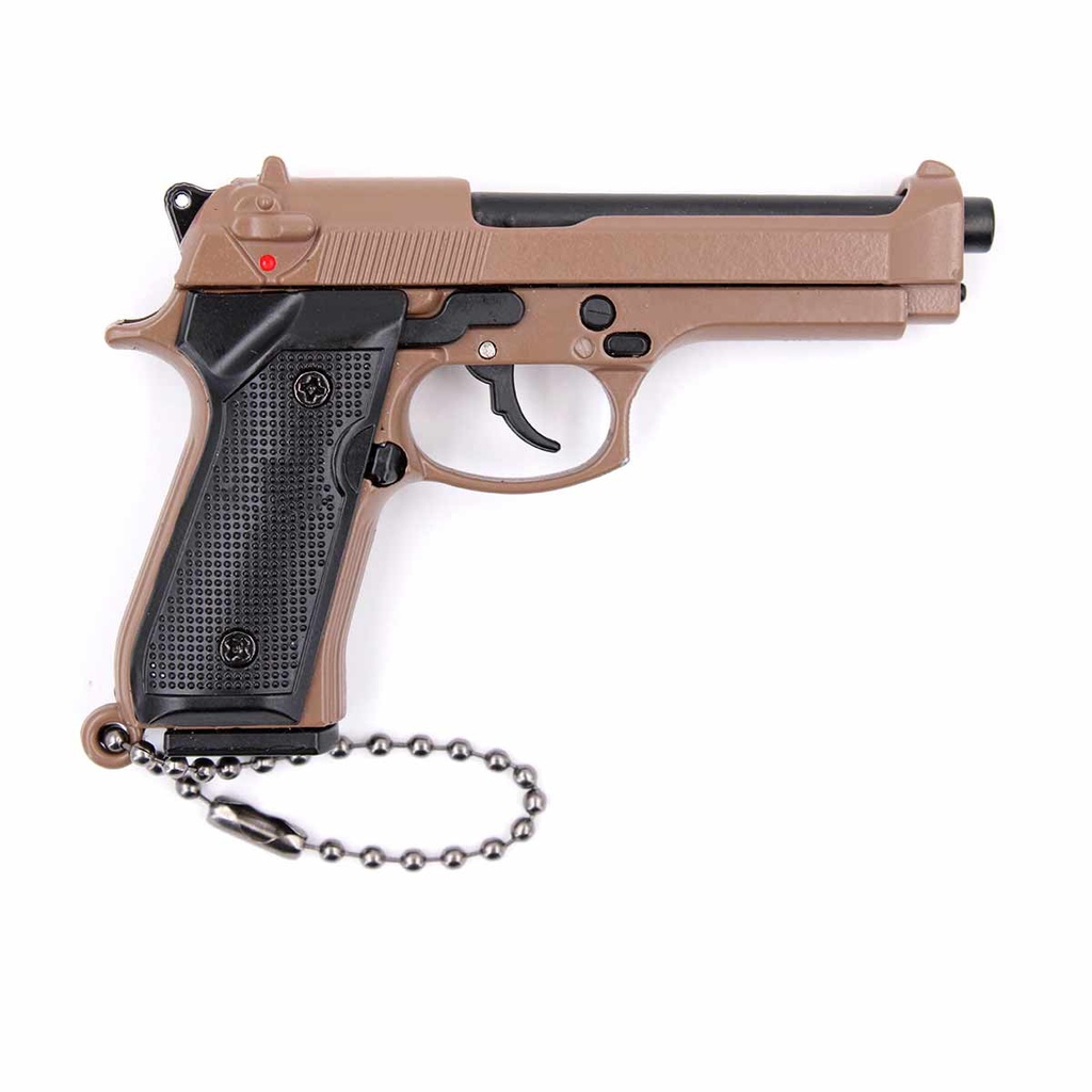 LLAVERO PISTOLA B92F 7 CM TAN