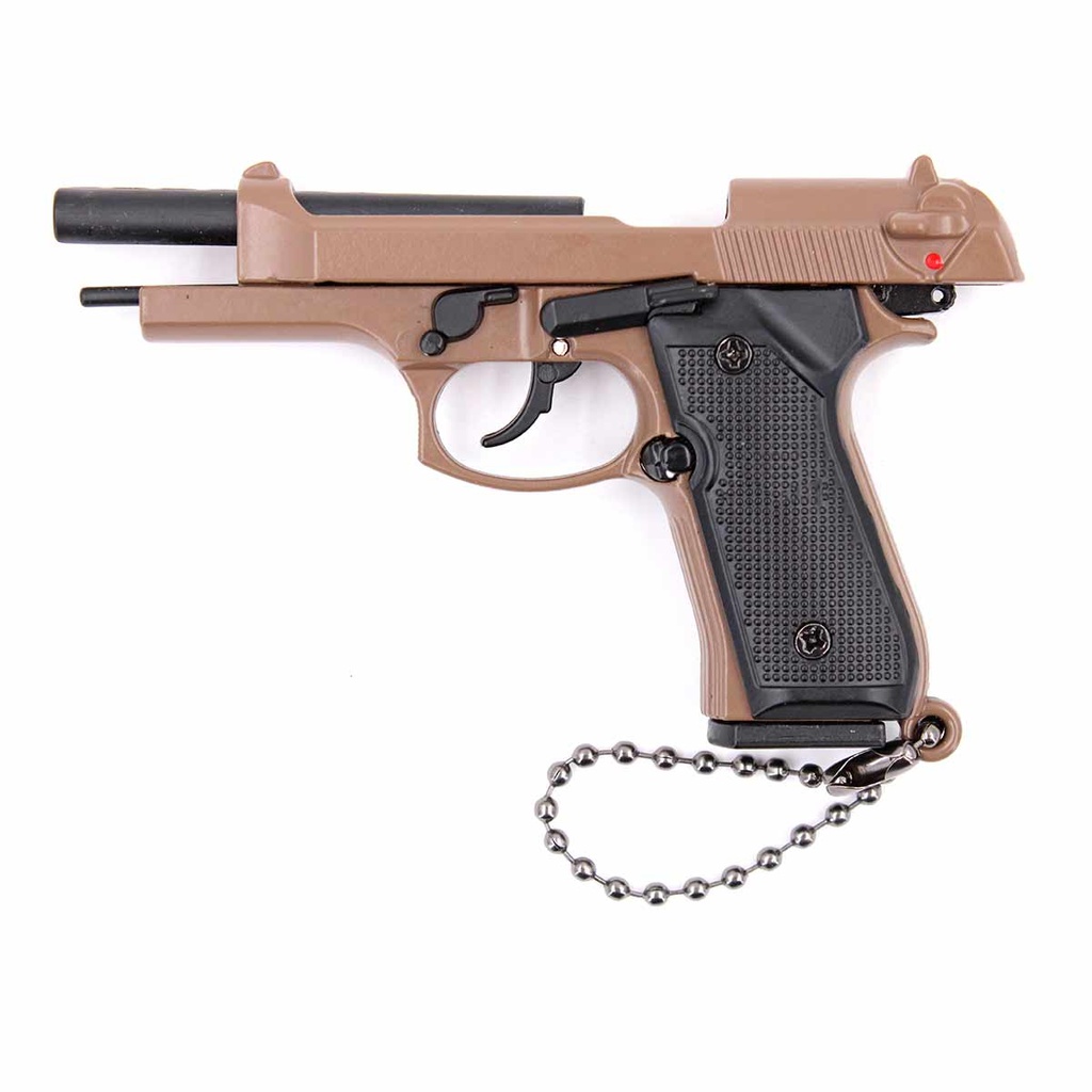 LLAVERO PISTOLA B92F 7 CM TAN
