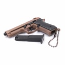 LLAVERO PISTOLA B92F 7 CM TAN