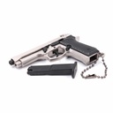 LLAVERO PISTOLA B92F 7 CM PLATA