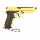 LLAVERO PISTOLA B92F 7 CM DORADO