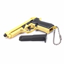 LLAVERO PISTOLA B92F 7 CM DORADO