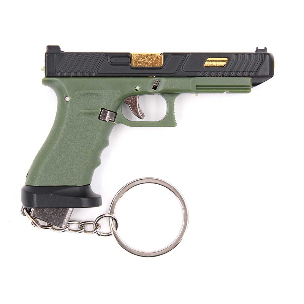 LLAVERO PISTOLA G34 7 CM NEGRO-VERDE