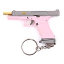 LLAVERO PISTOLA G34 7 CM ROSA-GRIS