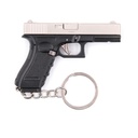 LLAVERO PISTOLA G17 6,5 CM NEGRO-PLATA
