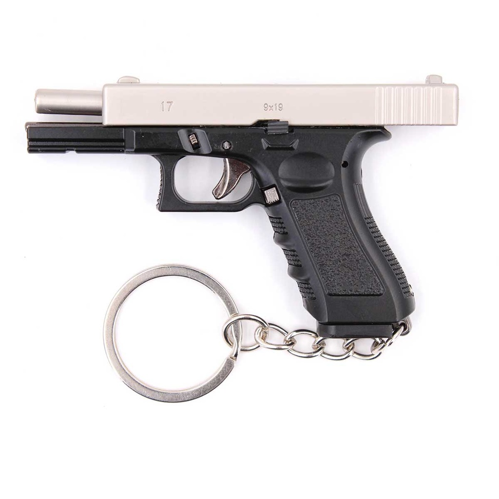 LLAVERO PISTOLA G17 6,5 CM NEGRO-PLATA