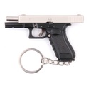 LLAVERO PISTOLA G17 6,5 CM NEGRO-PLATA