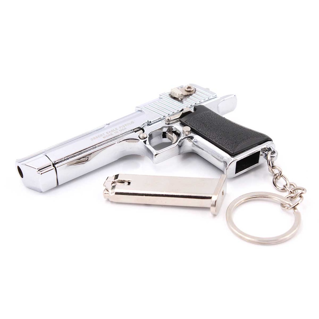 LLAVERO PISTOLA DESERT EAGLE 8,9 CM PLATA