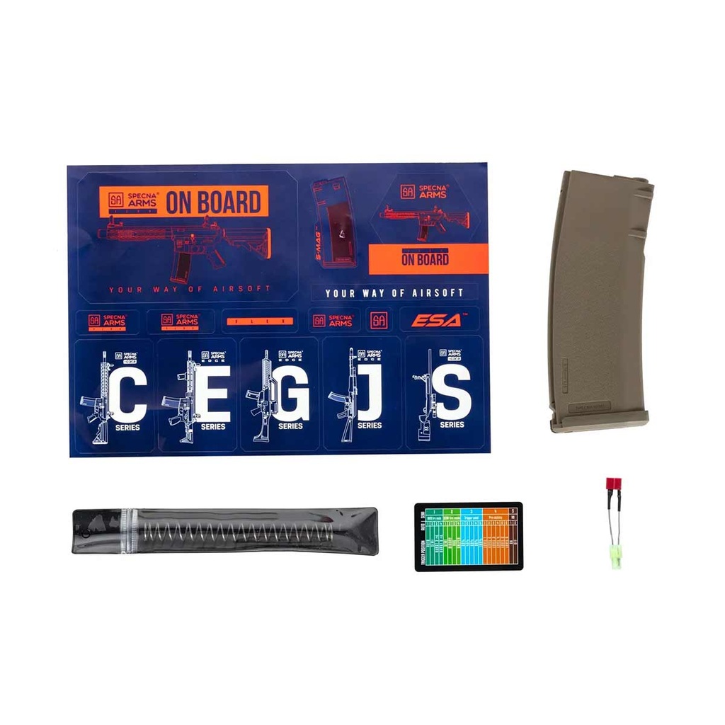 FUSIL SPECNA ARMS SA-F05-RL FLEX GEN.2 HAL ETU LIGHT OPS STOCK TAN