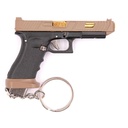 LLAVERO PISTOLA G34 7,5 CM TAN-NEGRA