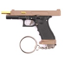 LLAVERO PISTOLA G34 7,5 CM TAN-NEGRA