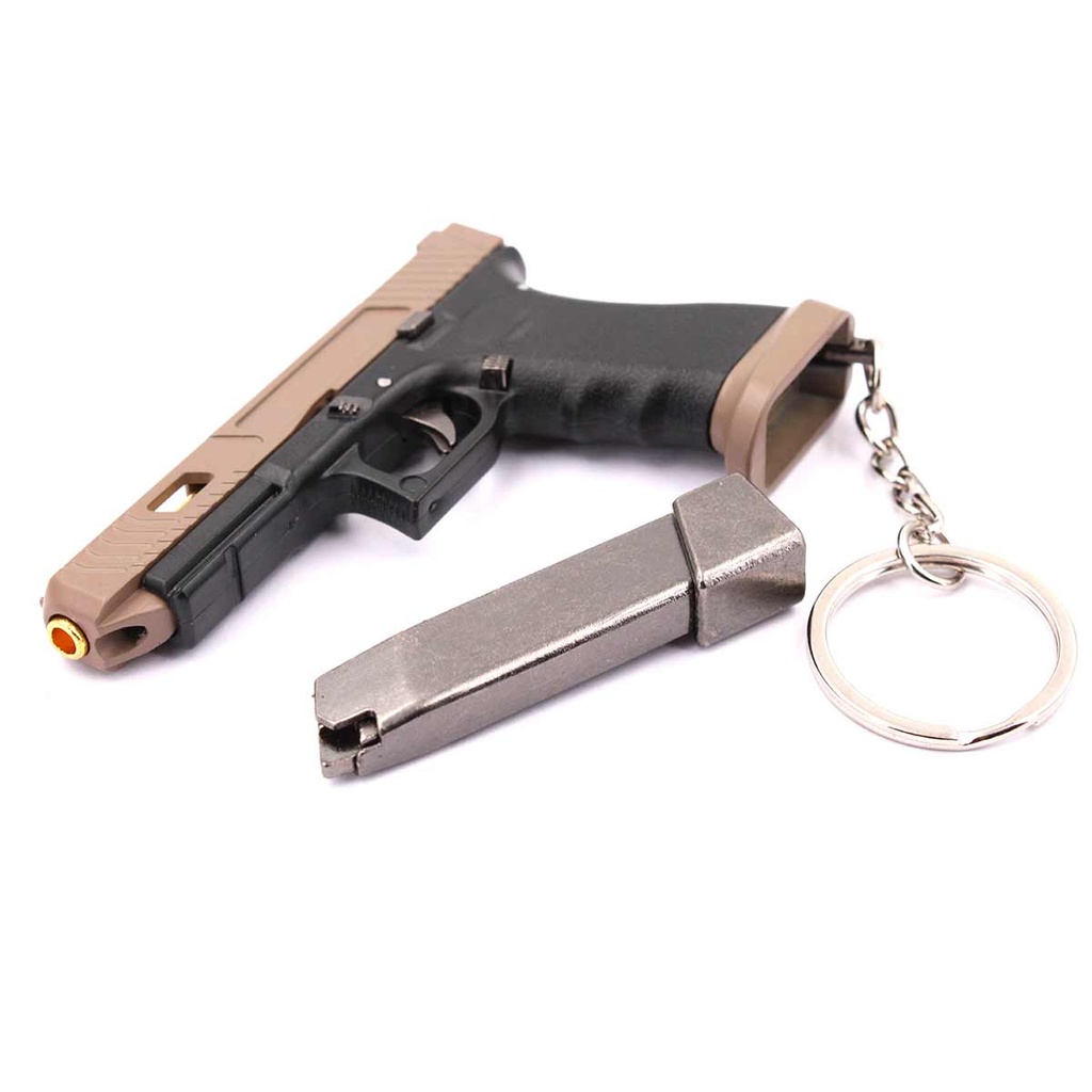 LLAVERO PISTOLA G34 7,5 CM TAN-NEGRA