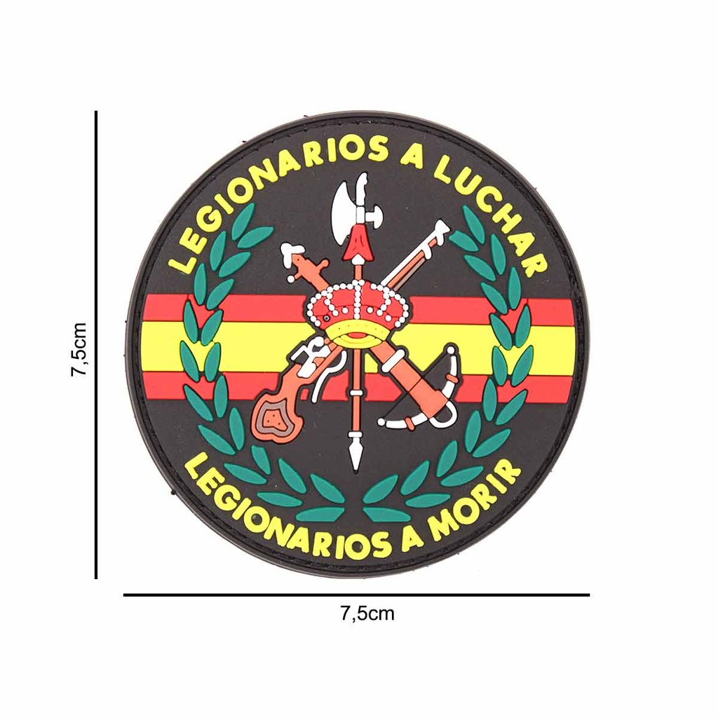 PARCHE IMMORTAL PVC LEGIONARIOS A LUCHAR NEGRO-AMARILLO
