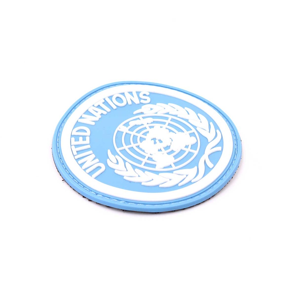 PARCHE IMMORTAL PVC ONU REDONDO CELESTE-BLANCO