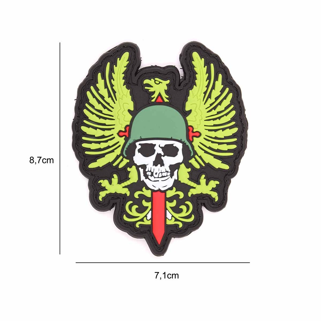 PARCHE IMMORTAL PVC 3D CALAVERA EJERCITOS MULTICOLOR