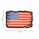 PARCHE IMMORTAL PVC 3D BANDERA USA VINTAGE BLANCO-ROJO