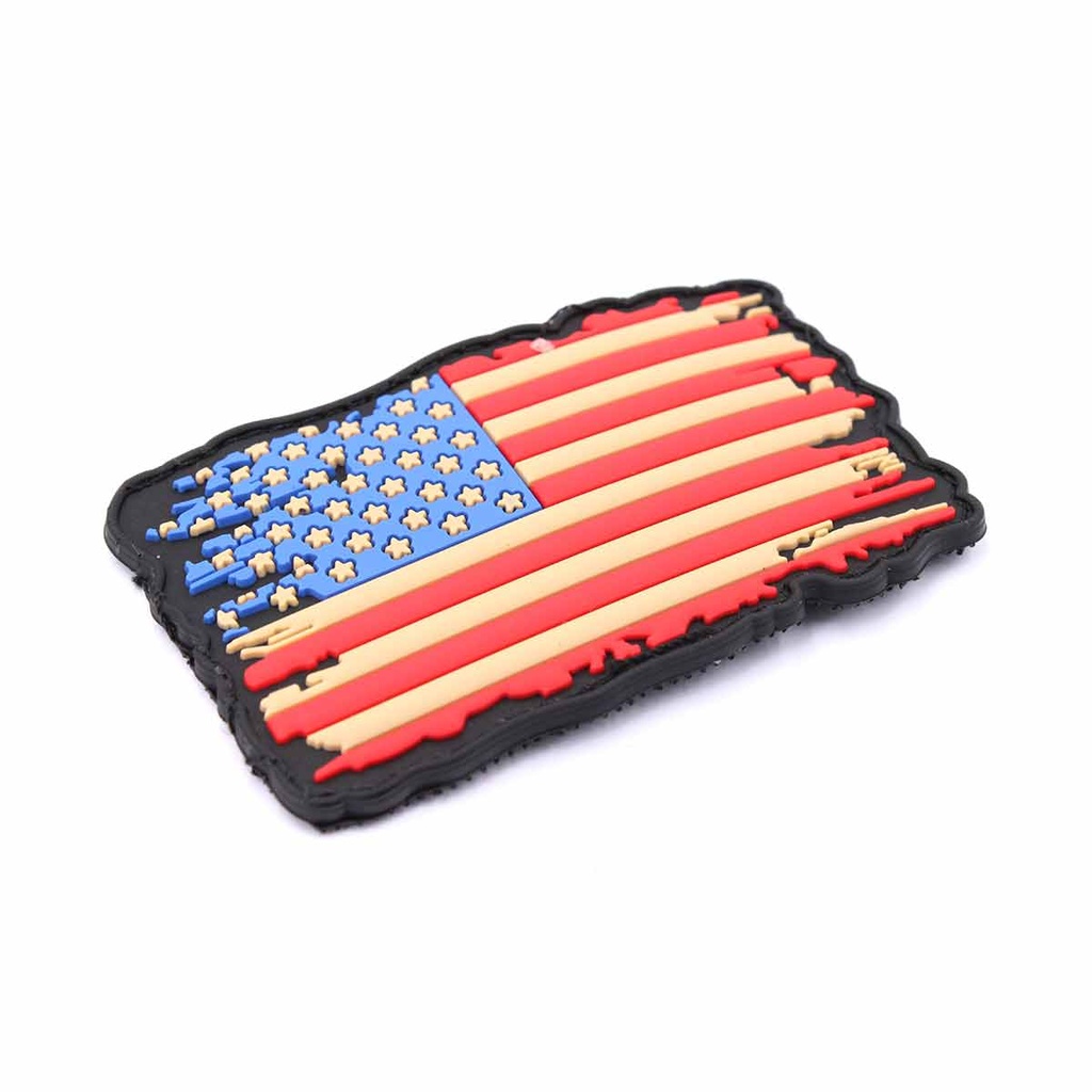 PARCHE IMMORTAL PVC 3D BANDERA USA VINTAGE BLANCO-ROJO