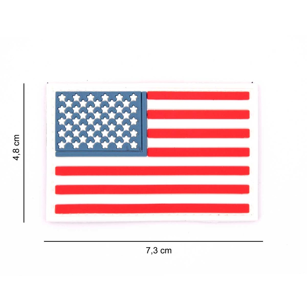 PARCHE IMMORTAL PVC BANDERA AMERICANA BLANCO-ROJO