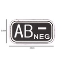 PARCHE IMMORTAL PVC GRUPO SANGUINEO AB NEGATIVO NEGRO
