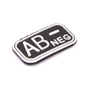 PARCHE IMMORTAL PVC GRUPO SANGUINEO AB NEGATIVO NEGRO