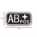 PARCHE IMMORTAL PVC GRUPO SANGUINEO AB POSITIVO NEGRO