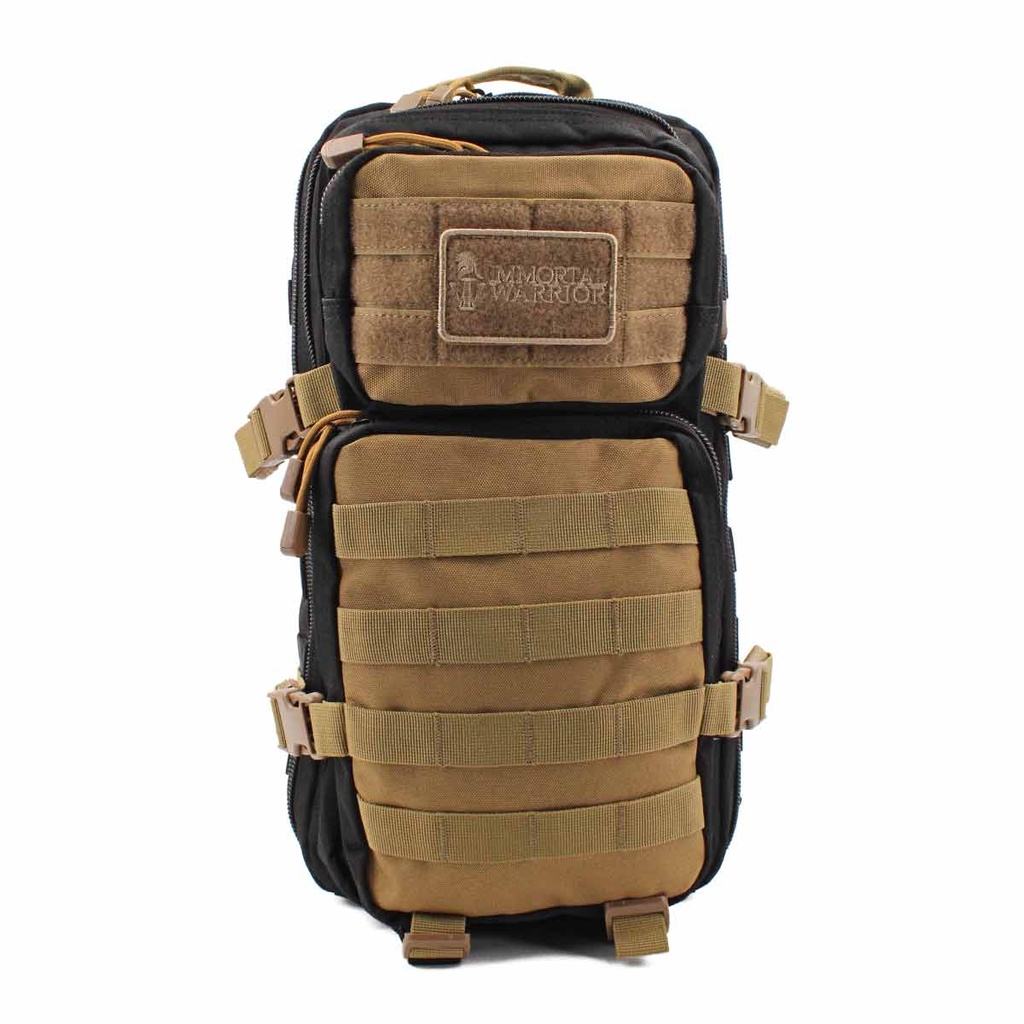 MOCHILA IMMORTAL MOLLE PEQ. 20L NEGRA-TAN