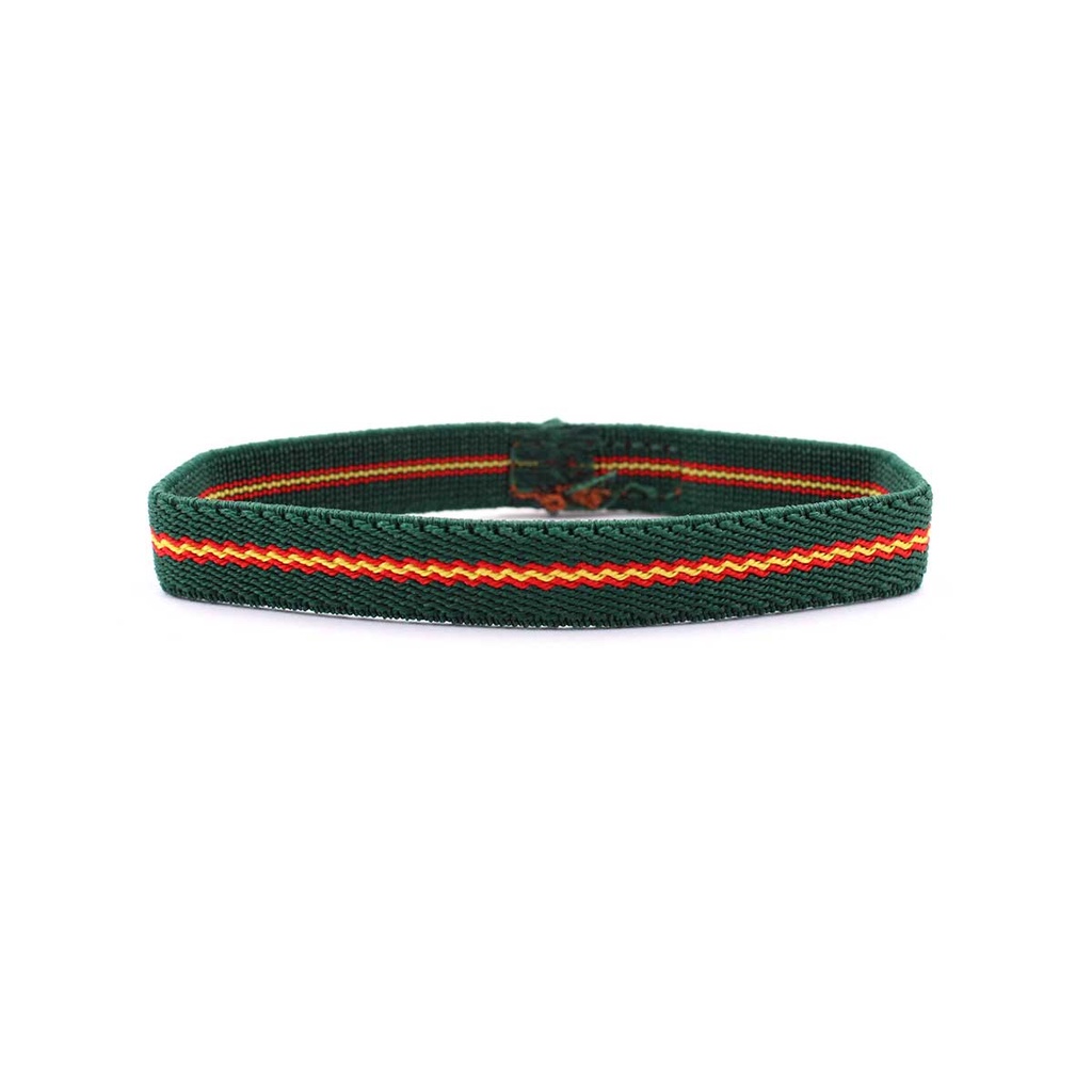PULSERA ESPAÑA ESTRECHA CUERO VERDE