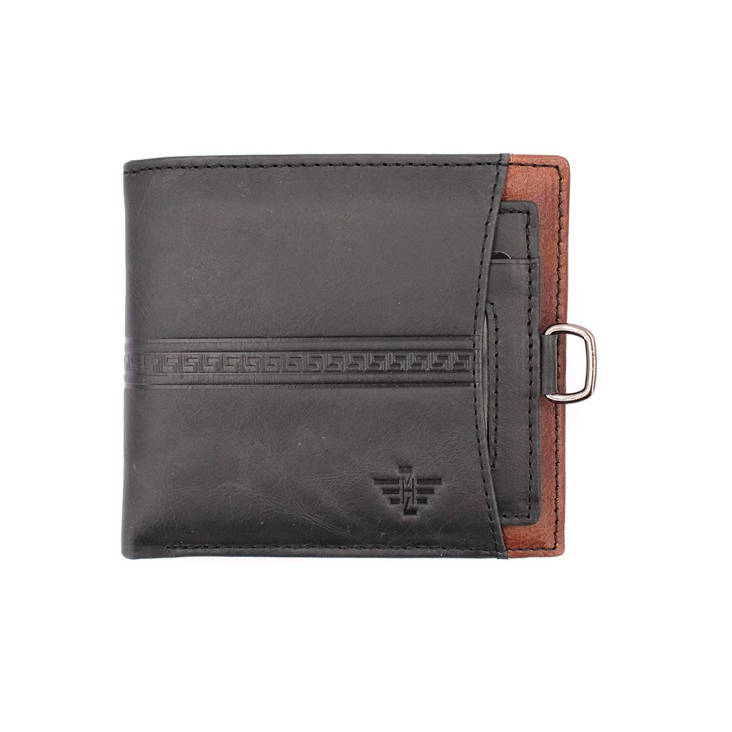 CARTERA PIEL TARJETERO EXTRAIBLE NEGRA