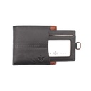 CARTERA PIEL TARJETERO EXTRAIBLE NEGRA