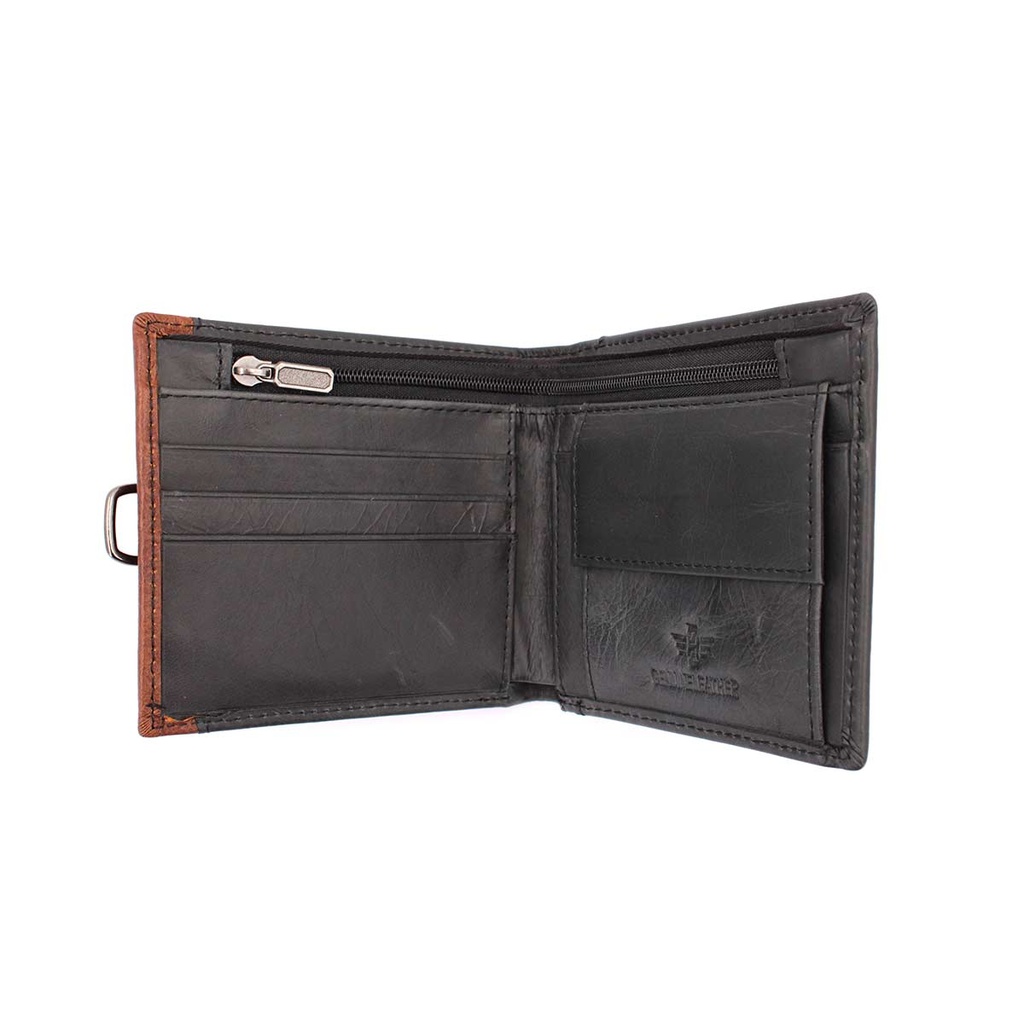 CARTERA PIEL TARJETERO EXTRAIBLE NEGRA