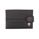 CARTERA PIEL ESCUDO CIERRE NEGRA