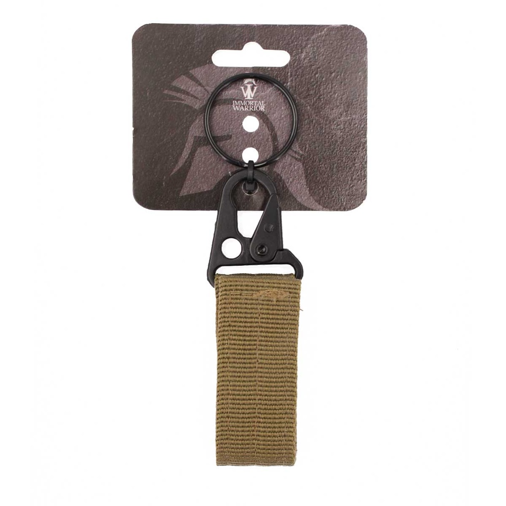 MOSQUETON IMMORTAL C/LLAVERO 10CM COYOTE