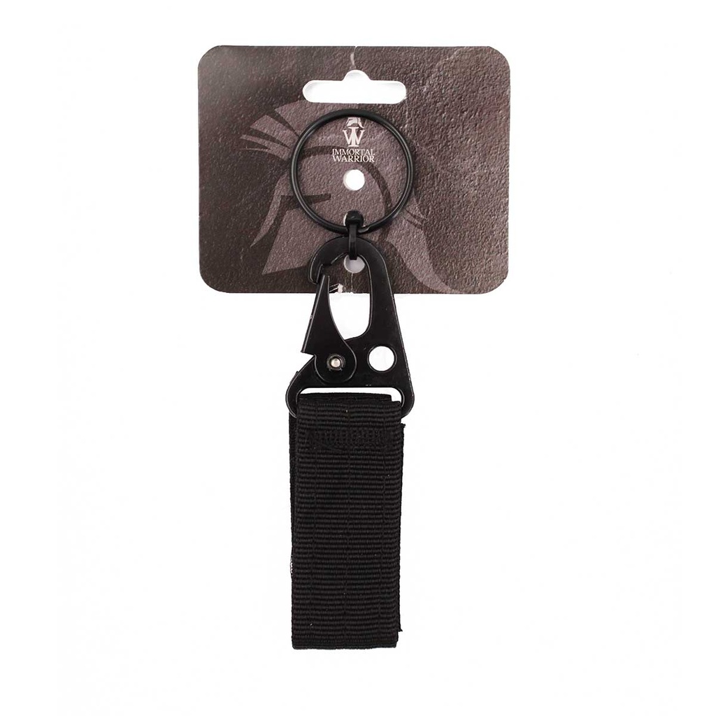 MOSQUETON IMMORTAL C/LLAVERO 10CM NEGRO