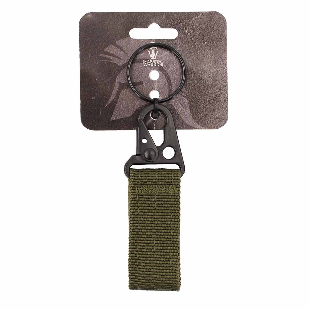 MOSQUETON IMMORTAL C/LLAVERO 10CM VERDE