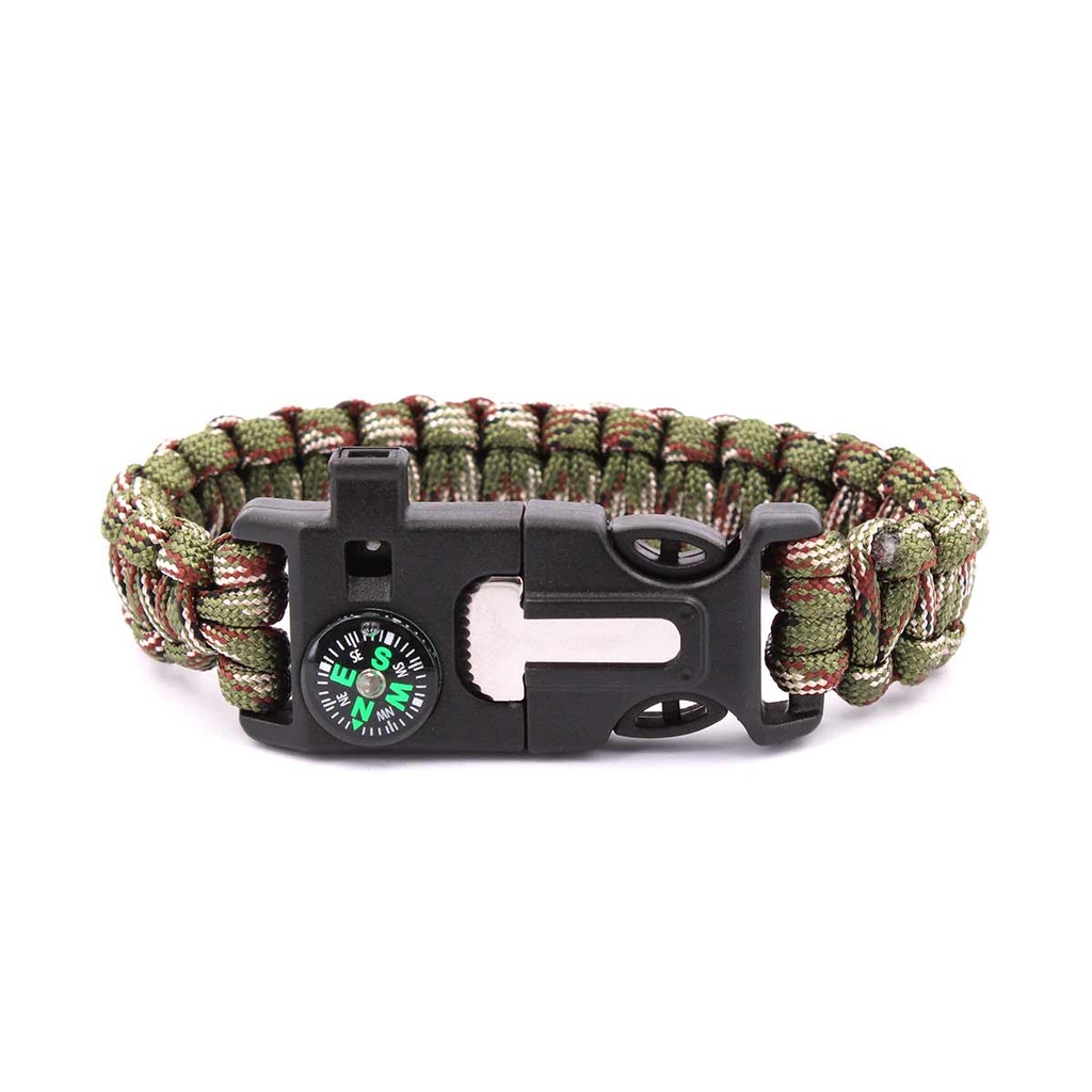 PULSERA PARACORD IMMORTAL C/PEDERNAL Y BRUJULA MC